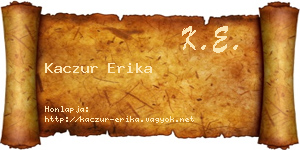 Kaczur Erika névjegykártya